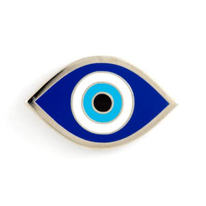 Evil eye enamel pin