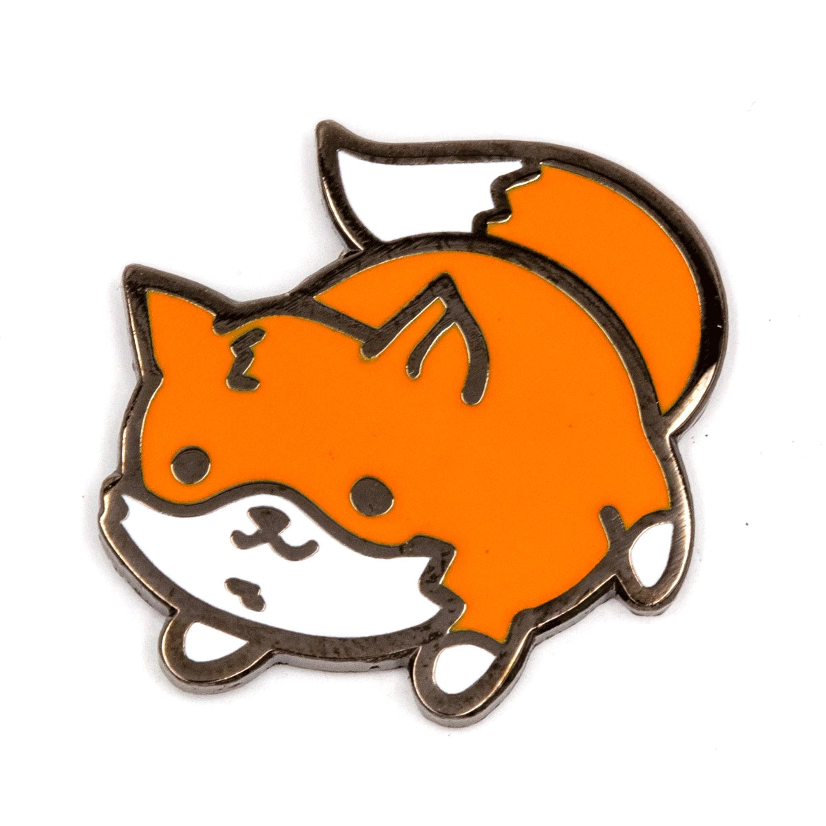 Happy Fox enamel pin