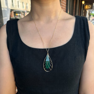 MISHA - GREEN ONYX NECKLACE