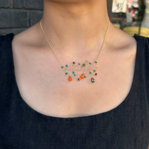 LINA -MULTI STONE BRANCH NECKLACE