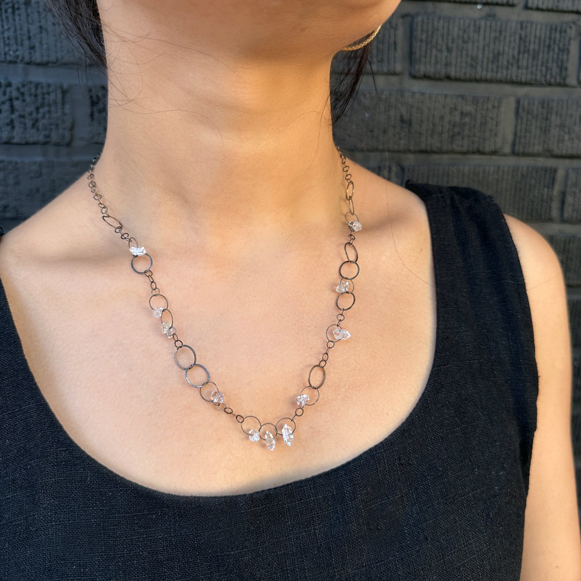 MISHA -HERKIMER QUARTZ  NECKLACE