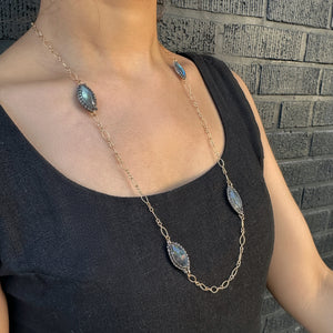 MISHA -LABRADORITE PIECES NECKLACE