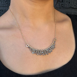 Labradorite curved necklace