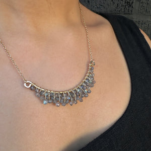 Labradorite curved necklace