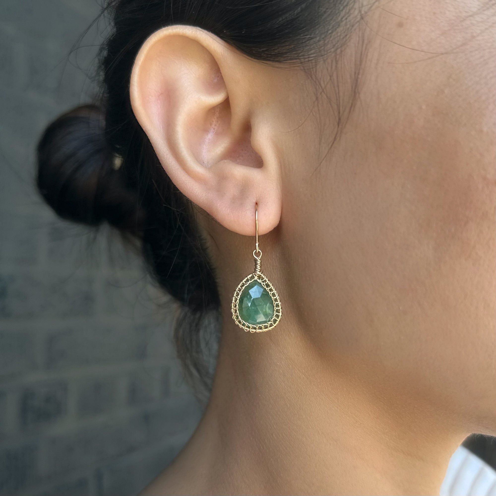 Misha - Emerald Earrings