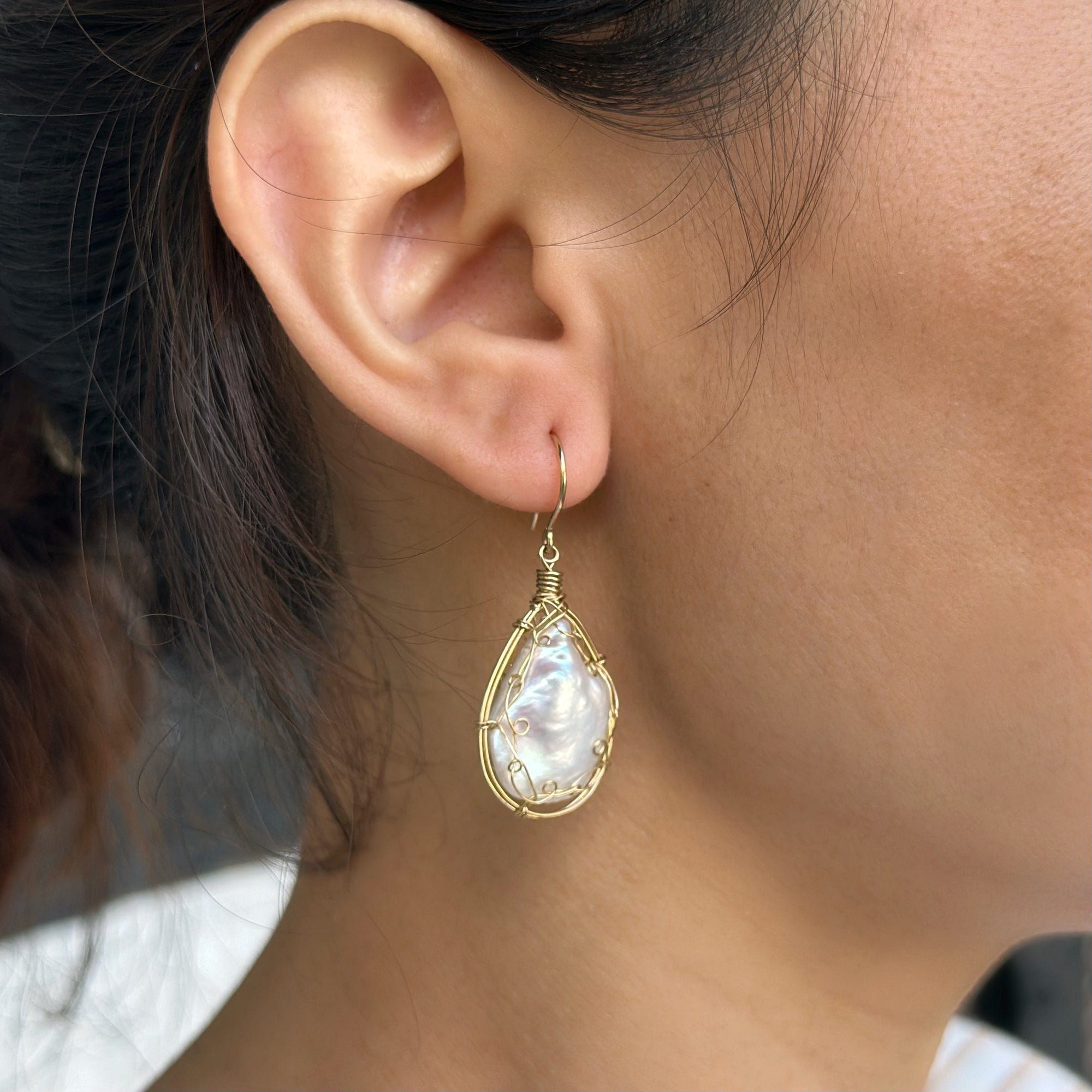 Misha - Pearl Drop Earrings