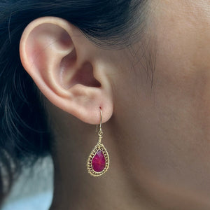 Misha -  Ruby Earrings