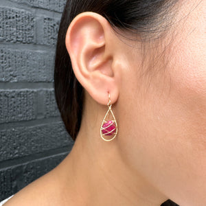 Lina - Wrapped Ruby earrings