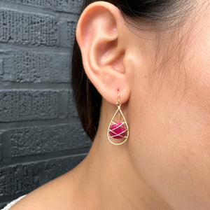 Lina - Wrapped Ruby earrings