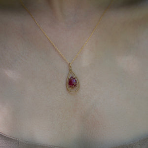 Lina - Wrapped Ruby necklace