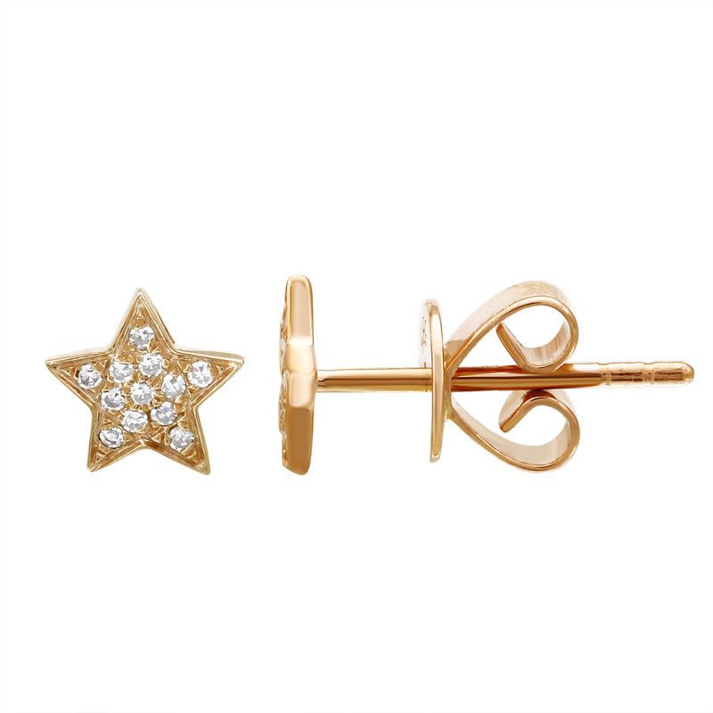 NFC - Pave' star stud earrings