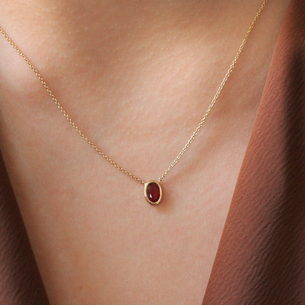 Ruby necklace rose on sale gold