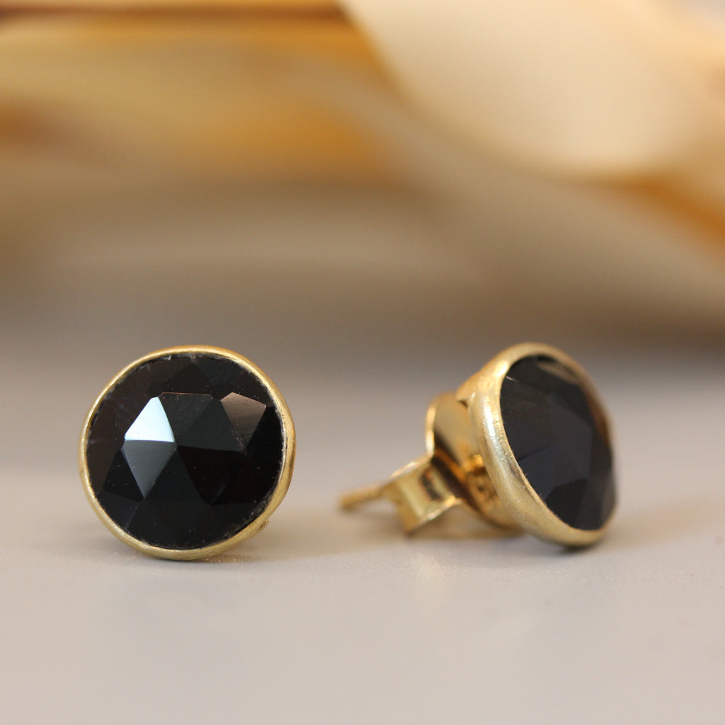 NSC - Onyx round stud earrings