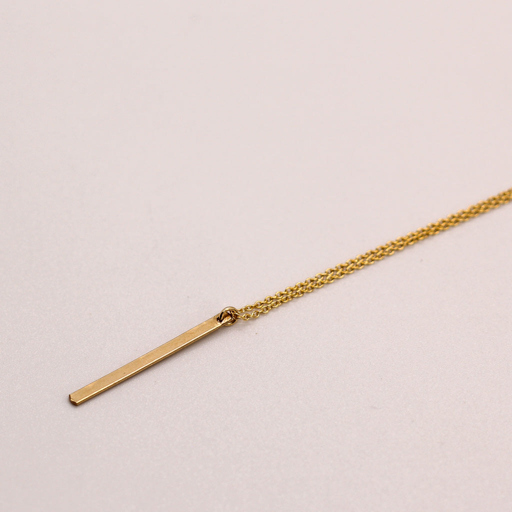 NSC - gold filled bar necklace