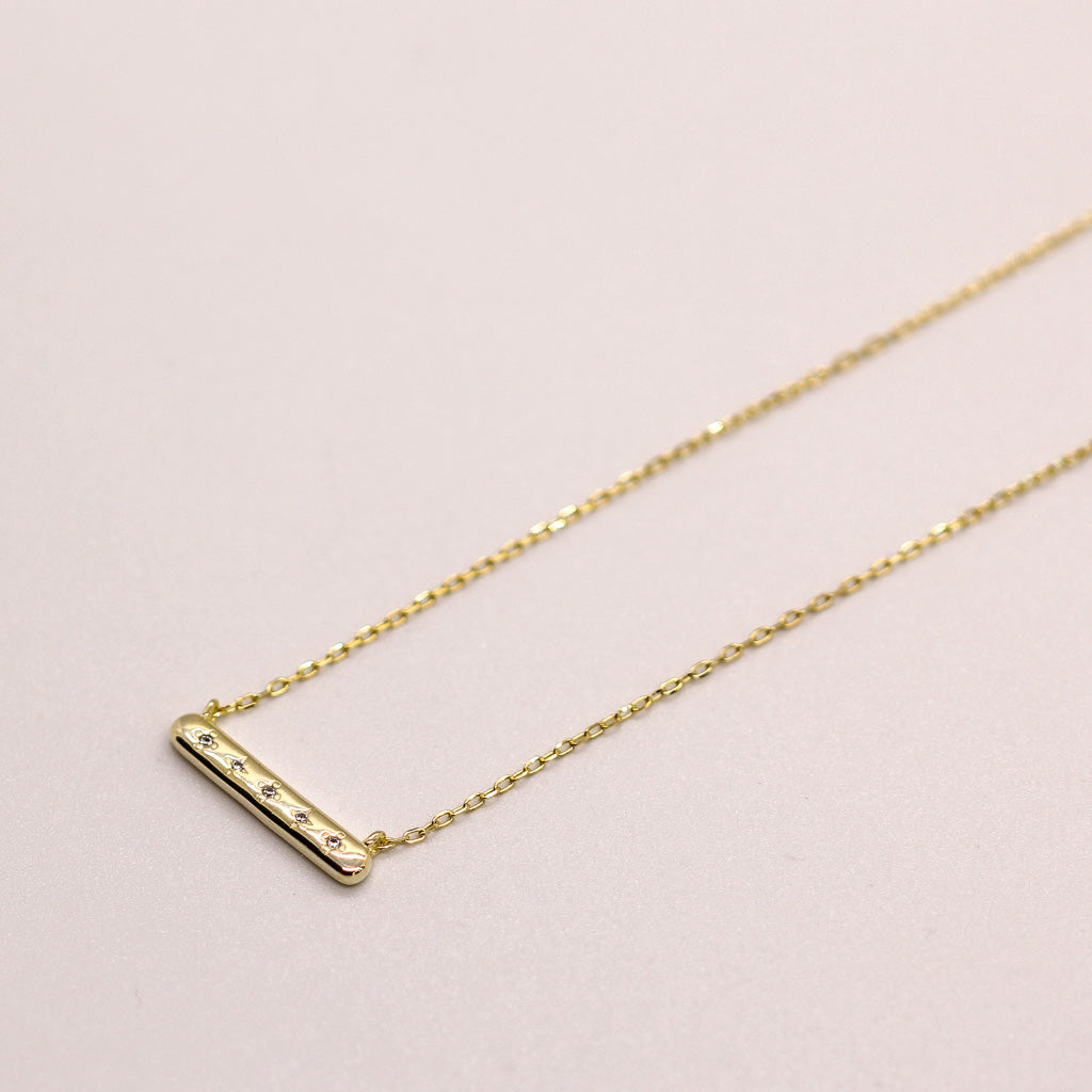 NSC - cz mini bar necklace