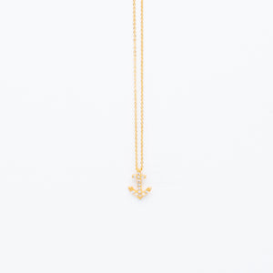 NSC - Anchor CZ Necklace in Gold Plated